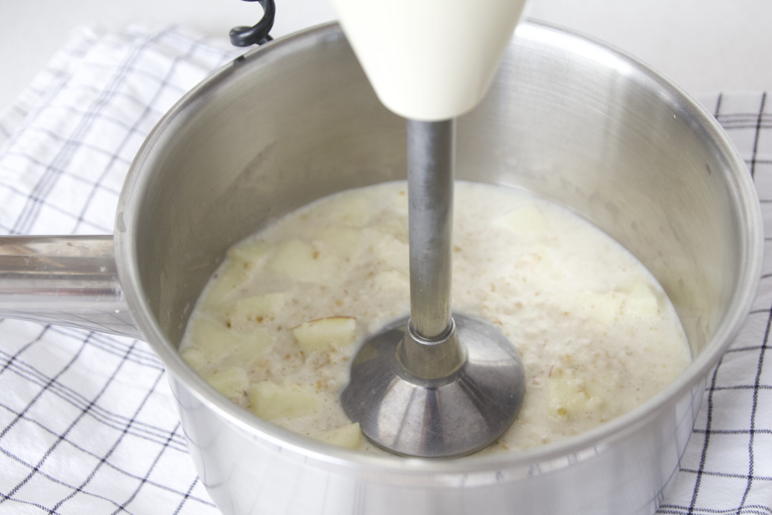 havermout mixen in de pan
