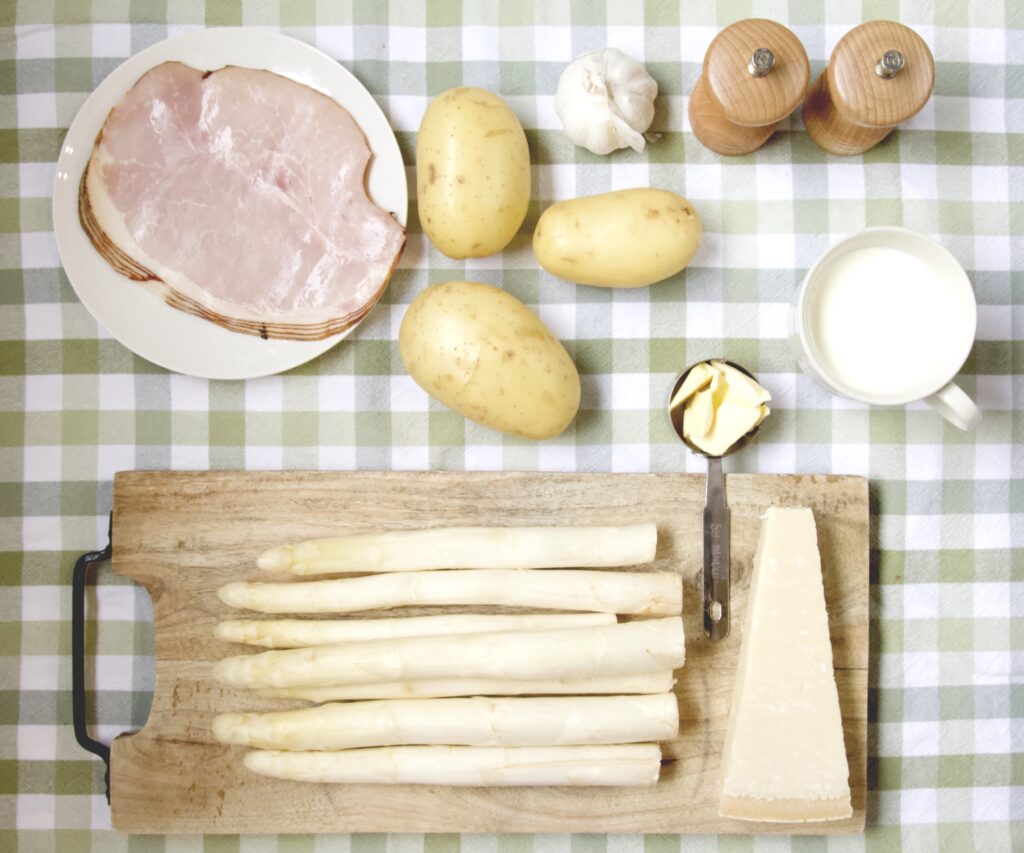 ingrediënten voor asperge ovenschotel